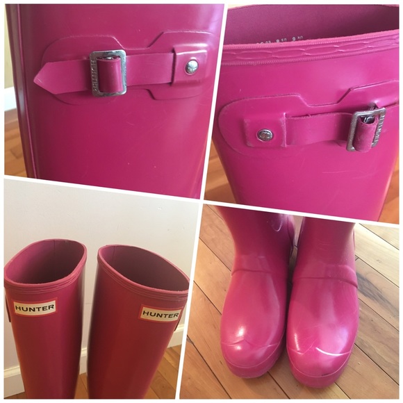 ⛔️SOLD⛔️Hunter Original High Gloss Boots Bright - Picture 4 of 5